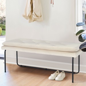 Nano  48" Upholstered Double padded Cushion Bench - Maison Boucle - 1 of 4