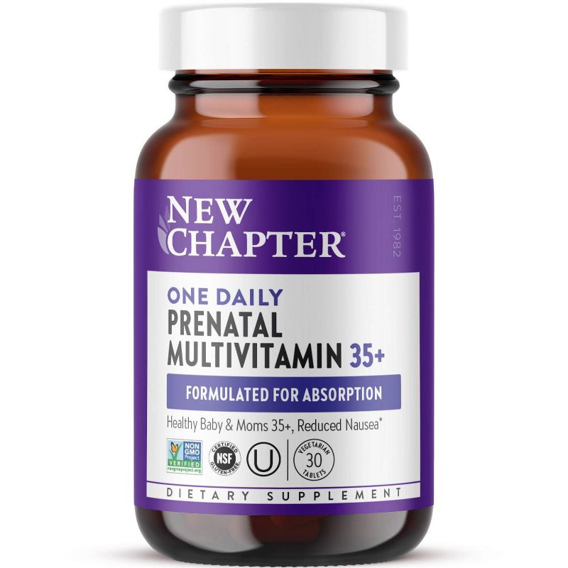 New Chapter Women&#39;s 35+ Daily Prenatal Multivitamins with Methylfolate + Choline - 30 ct, 1 of 9