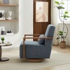 NicBex Linen Blend Swivel Accent Chair,Upholstered Swivel Living Room Chairs with High Backrest,Cozy Armchair,Accent Chairs for Living Room - 4 of 4