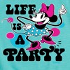 Girls' - Disney - Minnie Mouse Life Is A Party Fitted Short Sleeve Graphic T-Shirt - 2 of 4