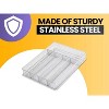 YBM Home Multi Compartment Sectional Wire Mesh Silver Drawer Organizer for Silverware and Gadgets, Pack of 12 - 4 of 4