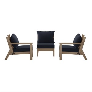 WestinTrends Avalon Outdoor Patio HDPE Loveseat Sofa with Patio Cushions - 1 of 4