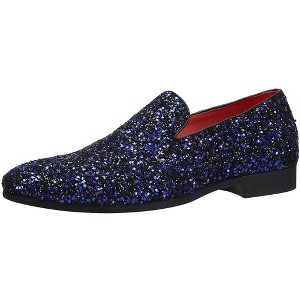 Santimon Men's Glitter Loafers Sparkly Dress Slip-On Shoes - 1 of 4