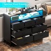 7 Drawers Dresser with Charging Station and LED Lights Design - 3 of 4