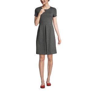 Lands' End School Uniform Women's Short Sleeve Ponte Dress - 1 of 3