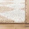 World Rug Gallery Diamond Wave Shag Rug – Cozy Feel for Living Room, Bedroom, or Entryway – Anthracite Dark Gray – Medium Pile - 3 of 4