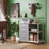 GALAXHERO  3 Drawer Mobile File Cabinet, Rolling Printer Stand with Open Storage Shelf for Home Office - 2 of 4