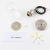 Runesay 1-Light Vintage Edison Hanging Pendant Light, Indoor Modern Hardwired Mini Oval Cone Clear Glass Shade (Brushed) - 3 of 4