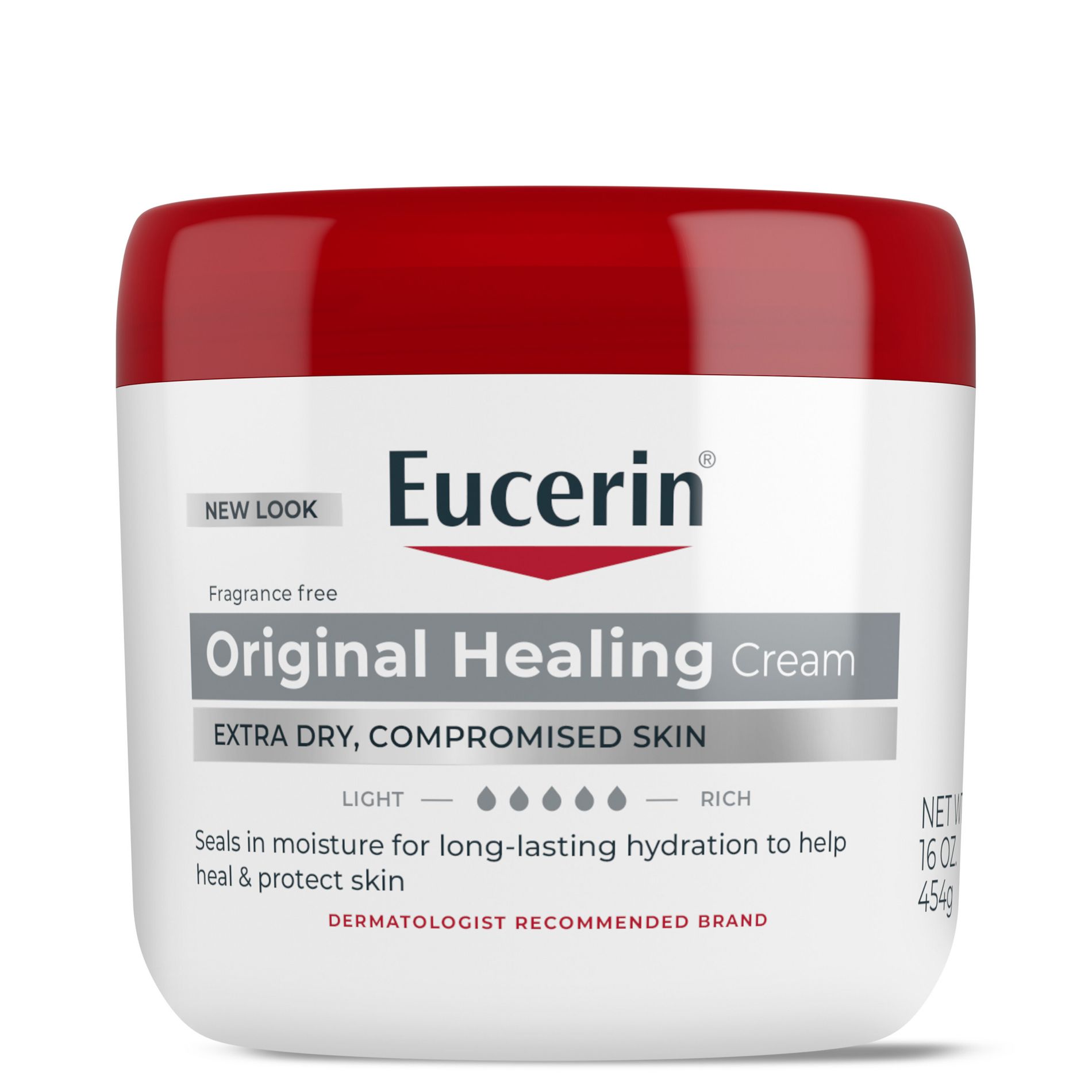 Eucerin Original Healing Cream Fragrance Free Body Cream for Dry Skin Unscented - 16oz