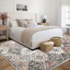 Washable Rug Vintage Floral Floor Carpet with Anti Slip Backing - 3 of 4