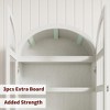 72" Tall Arched Kitchen Pantry Cabinet, Farmhouse Wood Pantry Storage Cabinet with 2 Large Drawers, Glass Door - 4 of 4