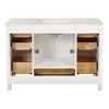 Vanity Sink Combo Mid-Century Bathroom Sink Cabinet Freestanding Single Bathroom Vanities With Marble Countertop - 4 of 4