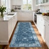 Area Rug Washable Printed Vintage Floral Non Slip Low Pile Rugs Soft Rubber Backed Indoor Bedroom Rugs for Laundry Room - 4 of 4