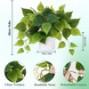 Aoibox Faux Plants Indoor with Plastic Pots, Realistic Small Fake Plants, Fake Potted Plants for Home Shelf Bathroom Kitchen Indoor Outdoor Decor - 2 of 4