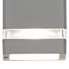 Possini Euro Design Skyridge Modern Outdoor Wall Light Fixtures Set of 2 Matte Silver Up Down 10 1/2" Clear Glass for Post Exterior Barn - 2 of 4