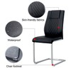 PAGED Modern Dining Chairs with Faux Leather Padded Seat Dining Room Chairs with Metal Legs for Living Room, Kitchen - 4 of 4