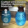 Sunnydaze Outdoor Adjustable Height 3-in-1 Glass Tropical Pineapple Torches with Connected Snuffs and Metal Poles - 2pk - 4 of 4