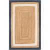 Unique Loom Braided Jute Prerna Border Indoor Flatweave Braided Area Rug - 2 of 4