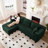 Mjkone 106'' Modern 2-Piece Corduroy Free Combination L-Shaped Sofa Deep Seat,Upholstered Chaise Sectional Sofas With Left Chaise - 2 of 4