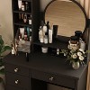 Famapy Makeup Vanity Table Set with Stool and Mirror LED Light Dressr Dressing - image 4 of 4