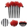 Unique Bargains Women's Frosted Hydrangeas Side Comb 1 Pc - 3 of 4
