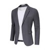 Men's Casual Blazers Two Button Lightweight Sport Coats for Men Regular Fit Linen Suit Jackets - 2 of 4