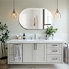 Artloge Long Oval Frameless Bathroom Mirror Silver Wall Mirror Modern with Contemporary Mirror for Room Entryway Hallway - 4 of 4
