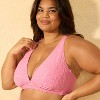 Women's Jacquard Print Tall Triangle Bikini Top - Shade & Shore™ Pink - 3 of 3