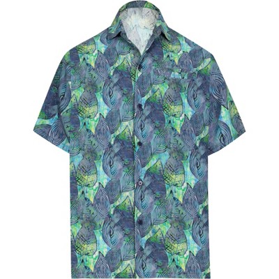 HAPPY BAY Mens Hawaiian Short Sleeve Button Down Shirt Men's Holiday Shirts Summer Beach Casual Aloha Tropical Shirts for Men Funny