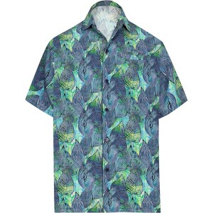 HAPPY BAY Mens Hawaiian Short Sleeve Button Down Shirt Men's Holiday Shirts Summer Beach Casual Aloha Tropical Shirts for Men Funny - 1 of 4