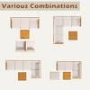 Tangkula Set of 6 Acacia Wood Patio Furniture Set Outdoor Sectional Conversation Set w/ Cushions & Coffee Table Off White - 3 of 4