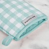 KitchenAid 2pk 5.5''x8'' Gingham Mini Oven Mitt Mineral Water: Classic Blue Cotton & Polyester, Machine Washable - 2 of 4