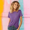 Dalix Sorcerer Frog Embroidered Cotton Relaxed Short Sleeve Tee T Shirt Womens - 2 of 4