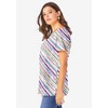 Roaman's Plus Size Cotton Ultimate Swing Tee With Keyhole Back - 4 of 4