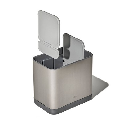 OXO Adjustable Stainless Steel Utensil Holder: Kitchen Utensil Caddy, Hand Wash, Silver, 7.3" Height, 7.9" Width — фото 6