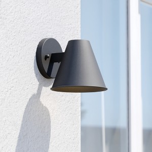 VAXCEL Smith 1 Light Metal Cone Outdoor Wall Lantern - 1 of 4