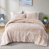 Sapphtopaz 2PCS/3 PCS Crushed Velvet Reversible Comforter Set,Bed Set with 1 Comforter,1/2 Shams,Bedding Set Machine Washable - 2 of 4
