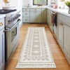 Indoor Modern Stripe Fringed Carpet Retro Soft Low Pile Machine Washable Non Slip Easy Care Lightweight Foldable Area Rugs Room Decor - 2 of 4