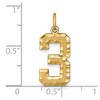 Black Bow Jewelry 14k Yellow Gold, Varsity Collection, Large D/C Pendant Number 3 - 4 of 4