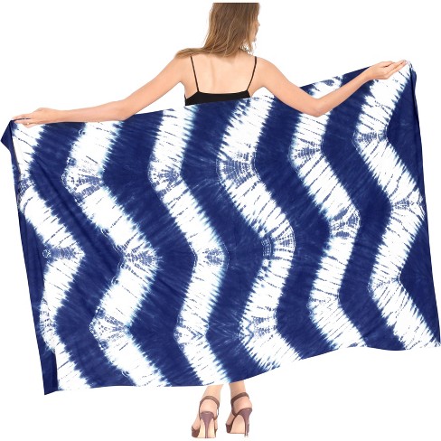 LA LEELA Women's Beachwear Sarong Coverups Bikini Skirt Swim Cover Up Swimsuit Summer Wraps Swimwear Beach Wrap Skirts for Women One Size Blue,Tie Dye - image 1 of 4