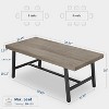 Suitable for 6-8 People, 71.5" Long Wooden Kitchen Table with Base, Adjustable Legs, Sturdy Metal Frame and Rustic Finish, Suitable for Dining Room - 2 of 4