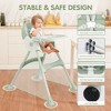 Napei 6- in -1 Baby High Chair with 5 -Point Safety Harness and Adjustable Dining Tray,Foldable High Chair for Space-Saving - 4 of 4