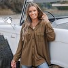 Women's Cozy Ribbed Knit Drawstring Hooded Jacket- Cupshe - image 4 of 4