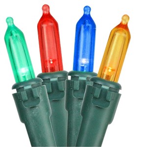 Northlight 100ct Mini LED String Lights Multi-Color - 33' Green Wire - 1 of 4