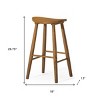 HomeRoots 30" Natural Solid Wood Backless Bar Height Bar Chair - 3 of 4