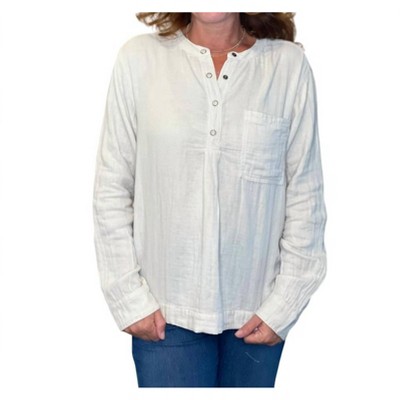 Women's Kenzie Top with Snap Placket - Dylan