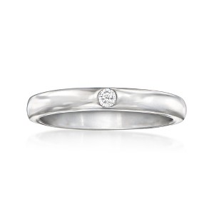 Pure Collection by Ross-Simons Sterling Silver Band With Diamond Accent - 1 of 4