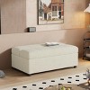 Accent Sleeper Ottoman Modern Convertible Foam Support Guest Bed for Living Room Small Space -3irtyhousy - 2 of 4