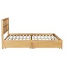 NicBex Full Size Wooden Platform Bed, Modern Storage Bed Frame with 2 Drawers and Rattan Headboard for Bedroom, Easy Assembly - 4 of 4