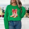 Simply Sage Market Women's Graphic Sweatshirt Coquette Cowgirl Christmas Boots - 2 of 4
